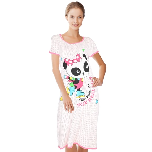 JEFFRICO Womens Nightgowns Sleepwear Soft Pajama Dress Nightshirts