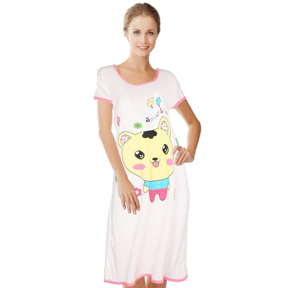 JEFFRICO Womens Nightgowns Sleepwear Soft Pajama Dress Nightshirts