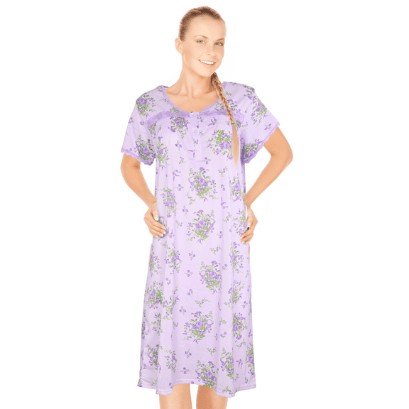 JEFFRICO Womens Nightgowns Sleepwear Soft Pajama Dress Nightshirts