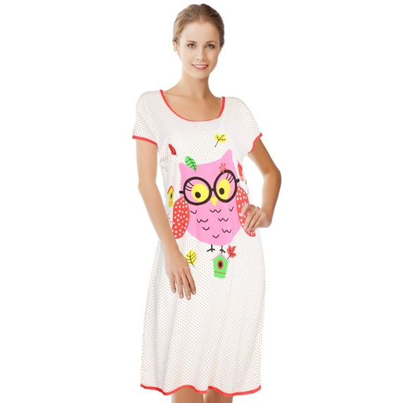 JEFFRICO Womens Nightgowns Sleepwear Soft Pajama Dress Nightshirts