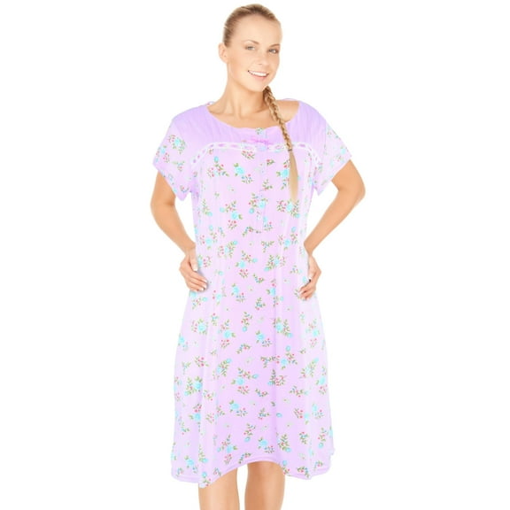 JEFFRICO Womens Nightgowns Sleepwear Soft Pajama Dress Nightshirts