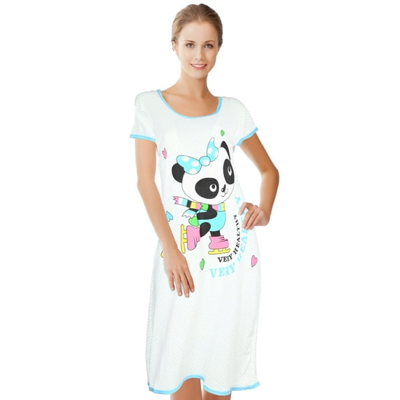 JEFFRICO Womens Nightgowns Sleepwear Soft Pajama Dress Nightshirts