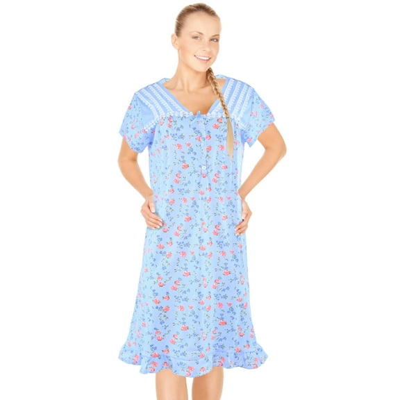 JEFFRICO Womens Nightgowns Sleepwear Soft Pajama Dress Nightshirts