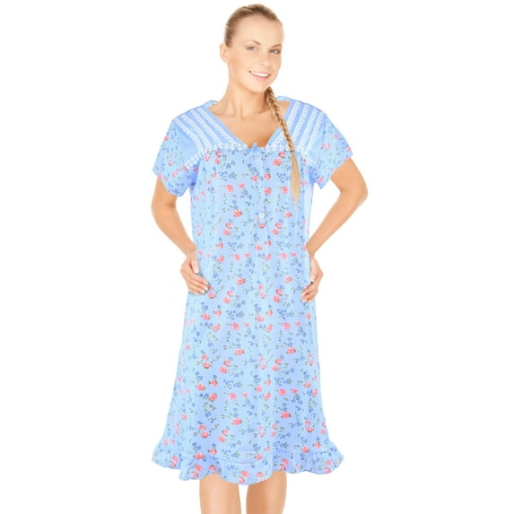 JEFFRICO Womens Nightgowns Sleepwear Soft Pajama Dress Nightshirts