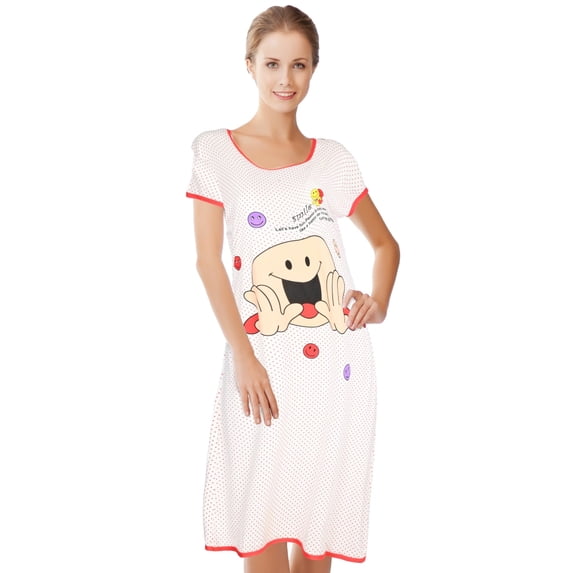 JEFFRICO Womens Nightgowns Sleepwear Soft Pajama Dress Nightshirts