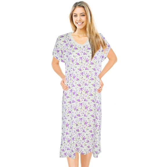 JEFFRICO Womens Nightgowns Sleepwear Soft Pajama Dress Nightshirts
