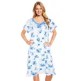 thumbnail image 1 of JEFFRICO Nightgowns for Women - Short Sleeve Soft Womens Nightgowns & Sleepshirts - Round Neck Pajamas Dress for Lounging, Sleeping & Casual Wear, 1 of 11