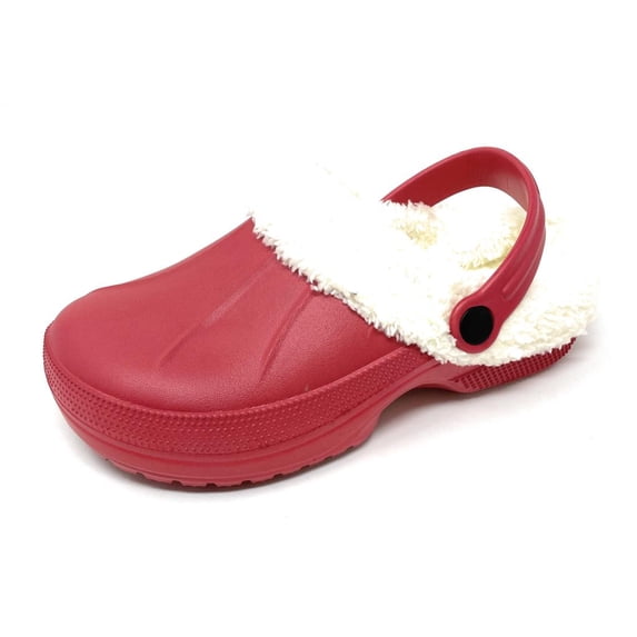 JEFFRICO Womens Sherpa Lined Clogs Garden Shoes Warm Fuzzy Slippers