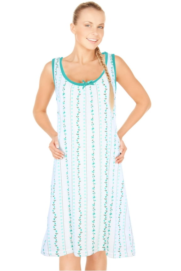 Womens Sleeveless Nightgowns Sleepwear Soft Pajama Dress Nightshirts Plus Size