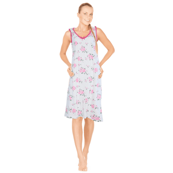 JEFFRICO Womens Sleeveless Nightgowns Sleepwear Soft Pajama Dress Nightshirts Plus Size