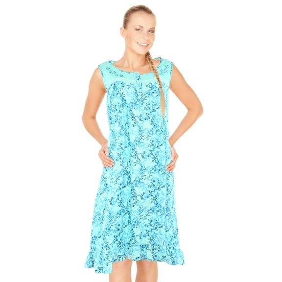 JEFFRICO Womens Sleeveless Nightgowns Sleepwear Soft Pajama Dress Nightshirts Plus Size