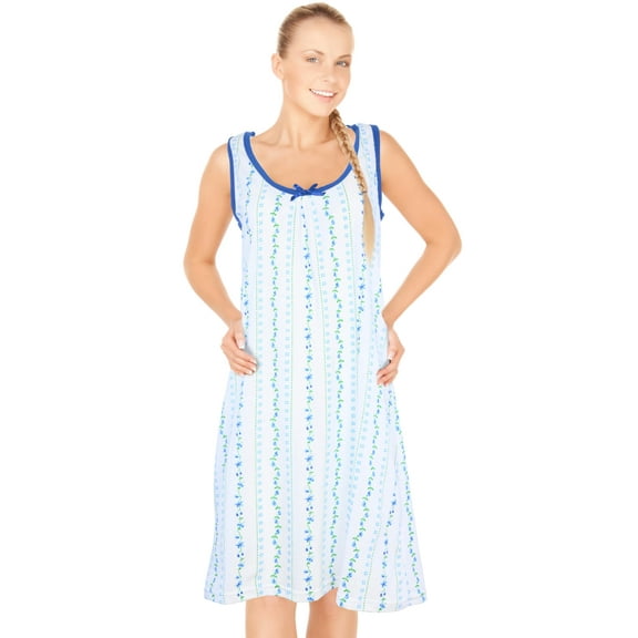 JEFFRICO Womens Sleeveless Nightgowns Sleepwear Soft Pajama Dress Nightshirts Plus Size
