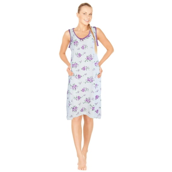 JEFFRICO Womens Sleeveless Nightgowns Sleepwear Soft Pajama Dress Nightshirts Plus Size