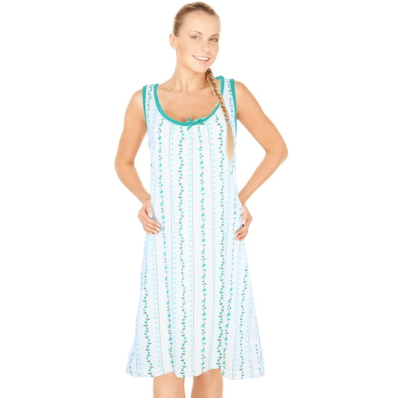 JEFFRICO Womens Sleeveless Nightgowns Sleepwear Soft Pajama Dress Nightshirts