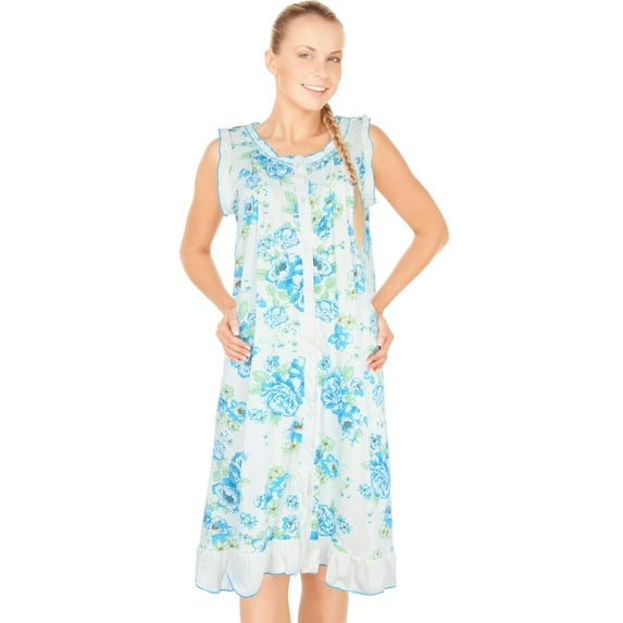 JEFFRICO Womens Sleeveless Nightgowns Sleepwear Soft Pajama Dress Nightshirts