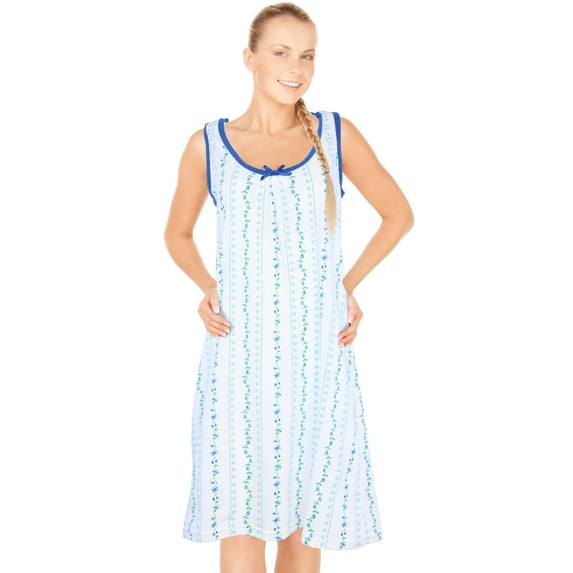 JEFFRICO Womens Sleeveless Nightgowns Sleepwear Soft Pajama Dress Nightshirts