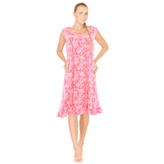 JEFFRICO Womens Sleeveless Nightgowns Sleepwear Soft Pajama Dress Nightshirts