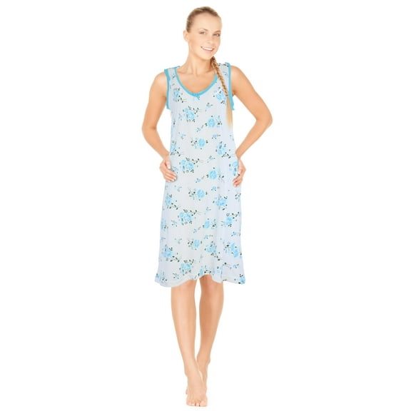 JEFFRICO Womens Sleeveless Nightgowns Sleepwear Soft Pajama Dress Nightshirts