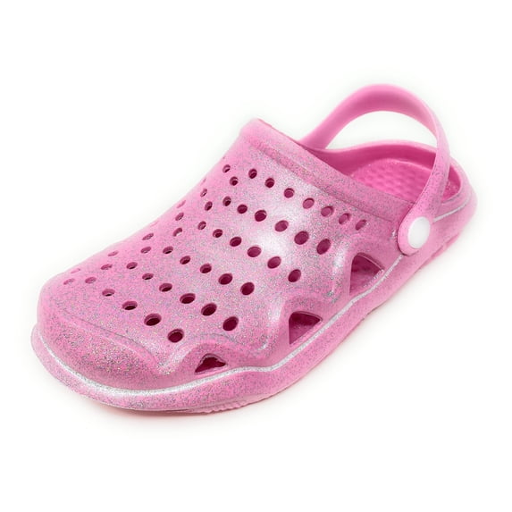 JEFFRICO Womens Slip-On Clogs – Lightweight Breathable EVA Comfort Garden Shoes with Glitter for Work, Beach & Everyday Wear
