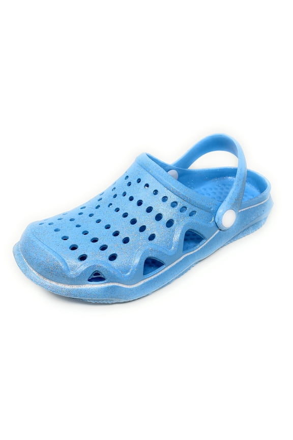Womens Slip-On Clogs – Lightweight Breathable EVA Comfort Garden Shoes with Glitter for Work, Beach & Everyday Wear