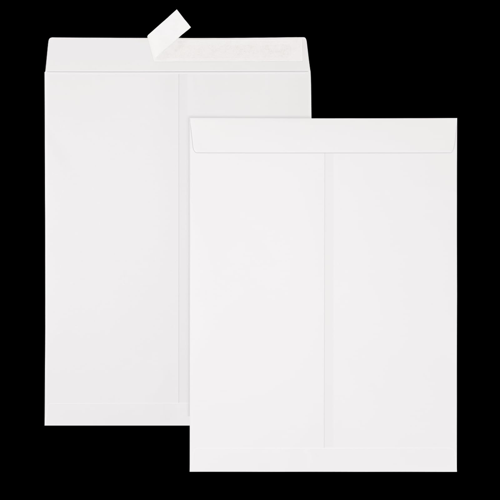 JEFURE 18 Pcs 9x12 Catalog Envelopes, White Self Seal Security