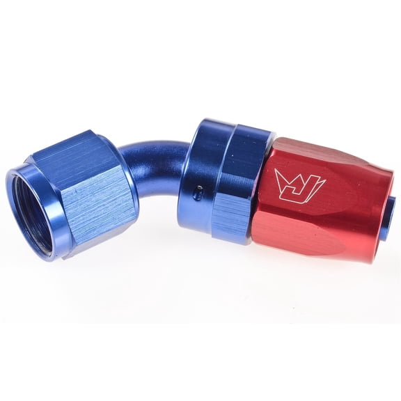 JEGS 100012 45 degree Max Flow Swivel Hose End -8 AN Female Triple Seal Double O