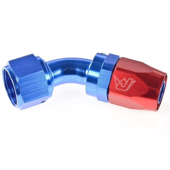 JEGS 100014 45 degree Max Flow Swivel Hose End -12 AN Female Triple Seal Double