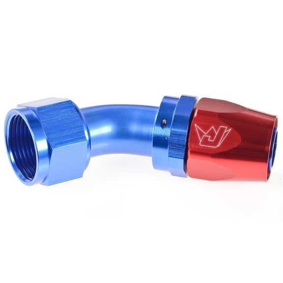 JEGS 100015 45 degree Max Flow Swivel Hose End -16 AN Female Triple Seal Double