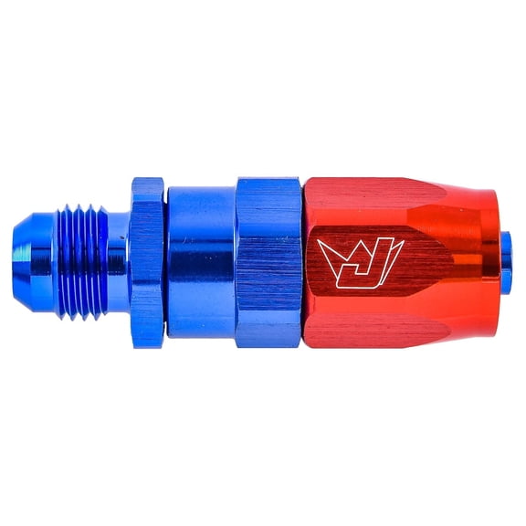 JEGS 100091 Straight Max Flow Hose End -6 AN Male Triple Seal Double O-Ring 360