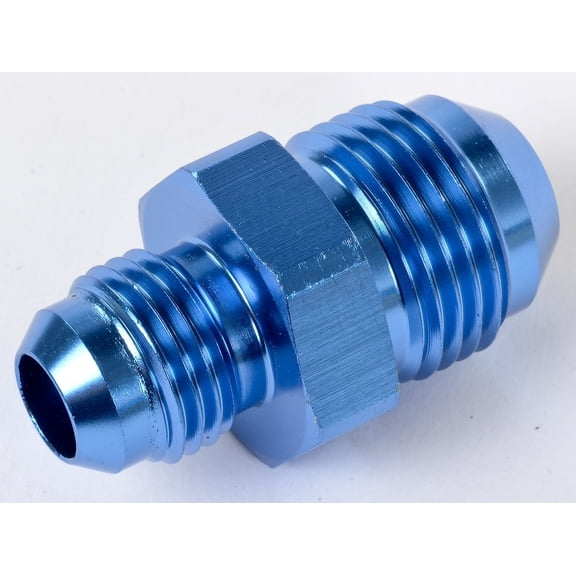 JEGS AN to AN Union Reducer Fitting [-8 AN Male to -6 AN Male, Blue]