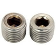 JEGS 100452 Stainless Steel Pipe Plugs 1/4 NPT Internal Hex 2/pkg