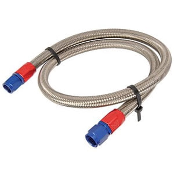 JEGS 100613 Pro-Flo 200 Hose Assembly -6 AN x 3 ft. Long Red/Blue Straight Femal