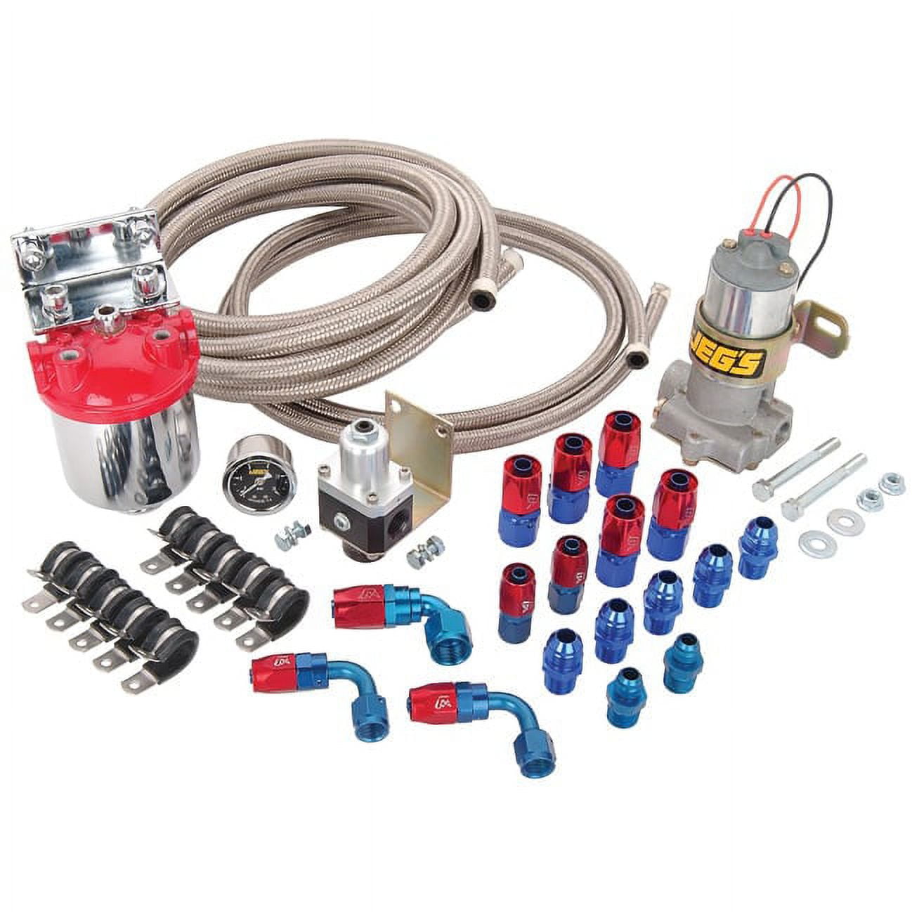 JEGS 100805 Fuel Pump & Regulator Install Kit Includes (1) 140 GPH