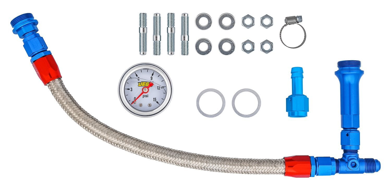 JEGS 100841 Dual Feed Fuel Line Kit Fits Holley Carburetor Made in the ...