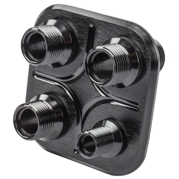 JEGS 100980 Firewall Bulkhead Square 4-Port 5/16 (#6) & 1/2 (#10) A/C Line 3.5 L