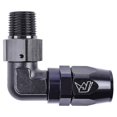 thumbnail image 1 of JEGS AN to NPT 90-Degree Max Flow Hose End Fitting [1/2 in. NPT Male to-10 AN Hose, Black], 1 of 6