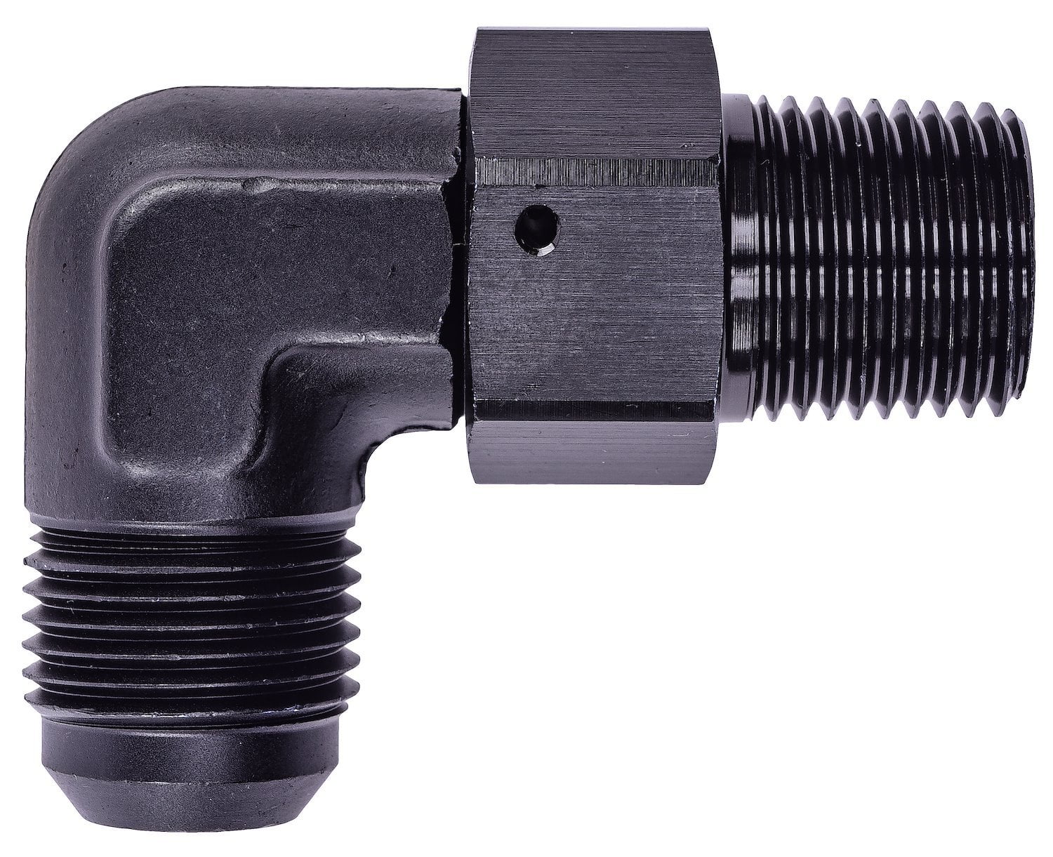 Vibrant -8AN to 1/2in NPT Female Swivel 90 Degree Adapter Fitting