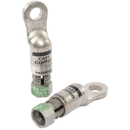 JEGS Compression Battery Cable End Lugs for 3/8 in. or 10 mm Stud [Straight]
