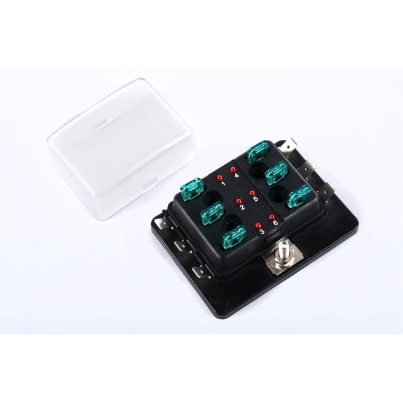 JEGS Mini Fuse Block with LED Indicators [6-Pole]