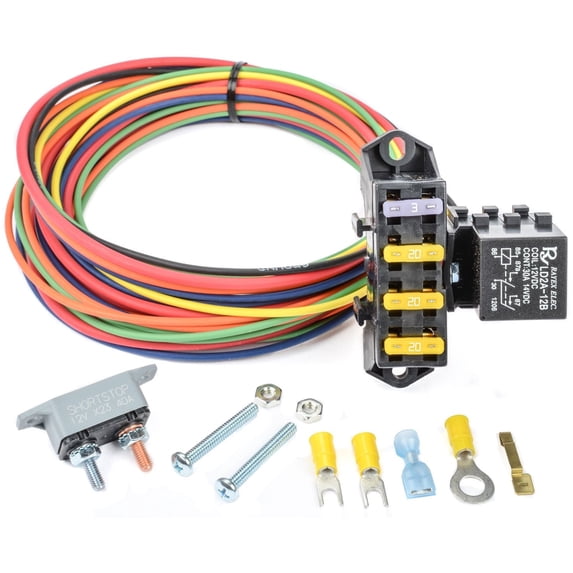 JEGS Auxiliary Fuse Block 3-Circuit (Ignition Hot w/Relay)