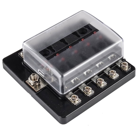 JEGS Standard Fuse Block with LED Indicators [10-Pole]