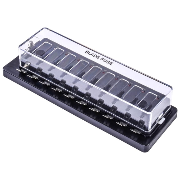 JEGS Standard Fuse Block with LED Indicators [10-Pole, Long Design]