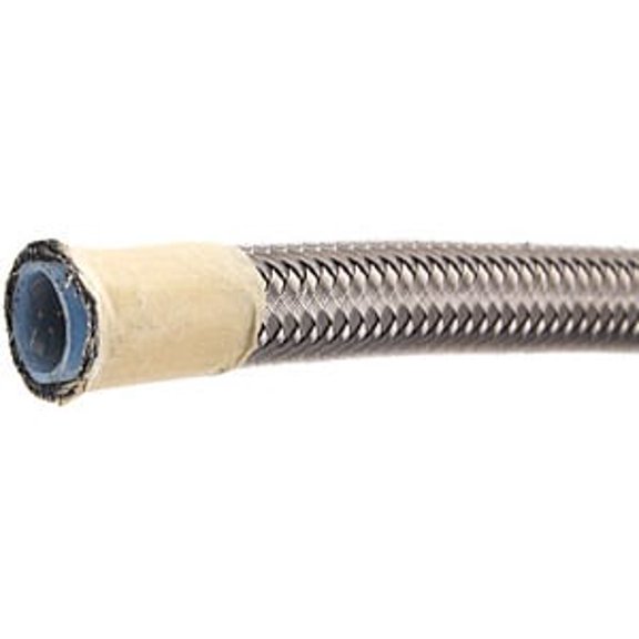 JEGS 104910 PTFE-Lined Braided Stainless Steel Hose -6 AN Length: 3 ft. PTFE-Lin