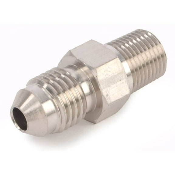 JEGS AN to NPT Straight Adapter Fitting [-4 AN Male to 1/8 in. NPT Male, Nickel]