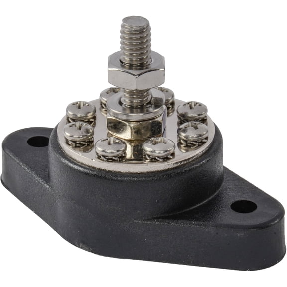 JEGS Eight Point Power Distribution Post, 5/16" Primary Post, 160 Amps, Black