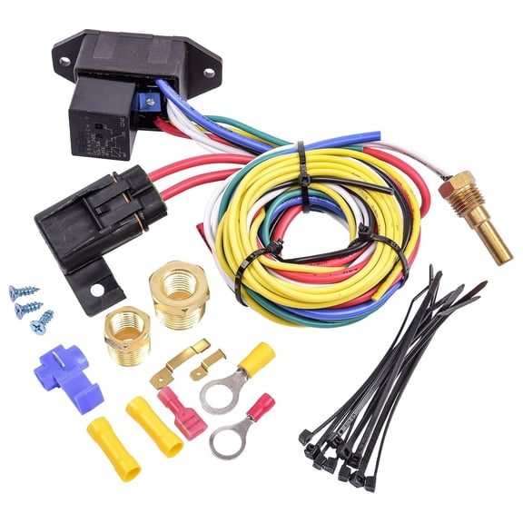 JEGS 10536 Adjustable Electric Fan Controller and Relay Kit 1/4 in. NPT Thread-I