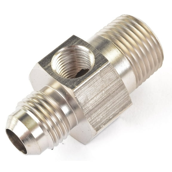 JEGS 105524 Fuel Pressure Adapter Fitting -6AN Male to 3/8 NPT Aircraft Grade Al