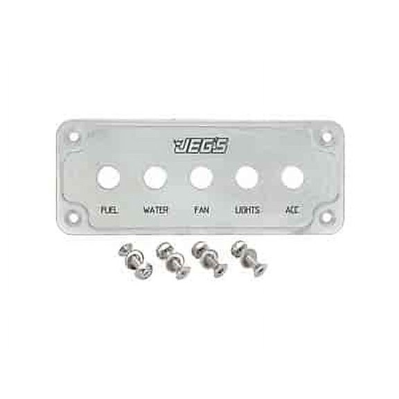 JEGS 5-Toggle Switch Panel With Engraved Switch Labels and Epoxy Inlay