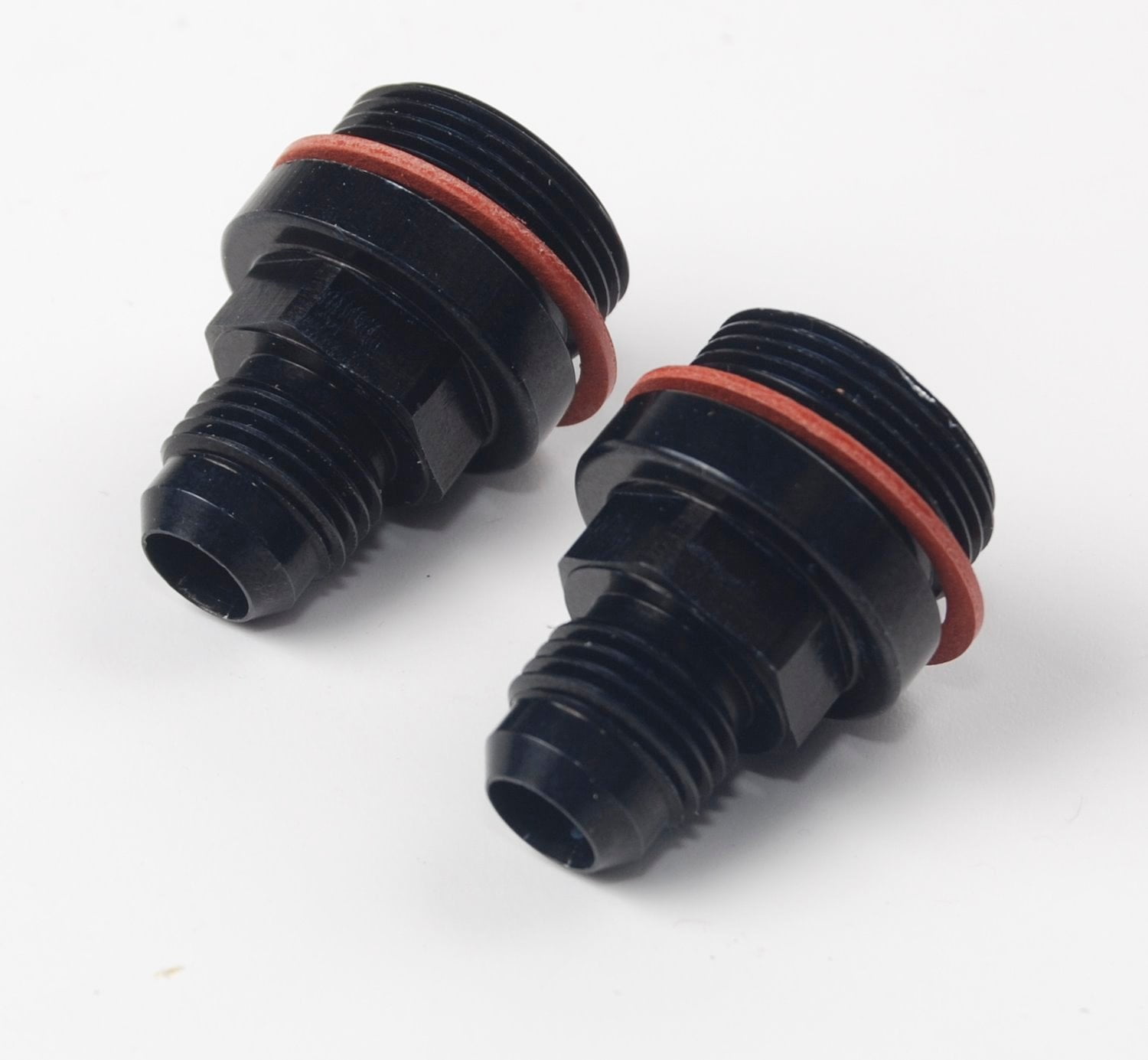 JEGS 110500 Carburetor Fuel Inlet AN Fittings Black -6 AN to 7/8 in.-20 ...