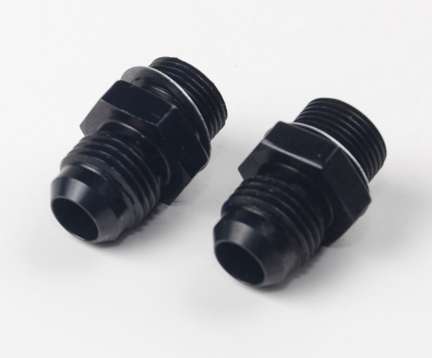 JEGS 110503 Carburetor Fuel Inlet AN Fittings Black -6 AN to 9/16 in ...